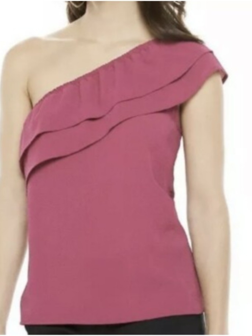 Apt. 9 XL Fuchsia One-Shoulder Top - Picture 2 of 11